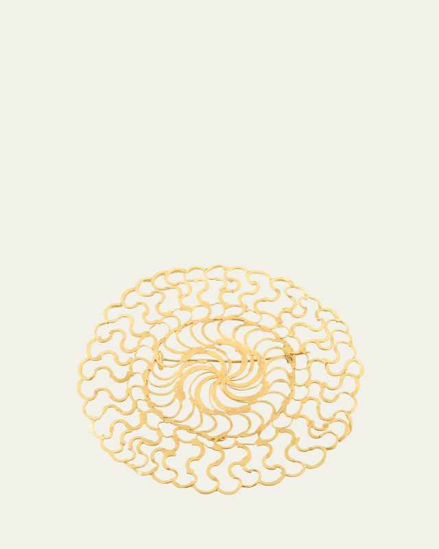 18K Yellow Gold Giant Aureole Pin
